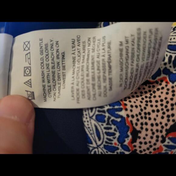 J CREW Small red white & blue paisley tunic cover-up - Picture 5 of 5